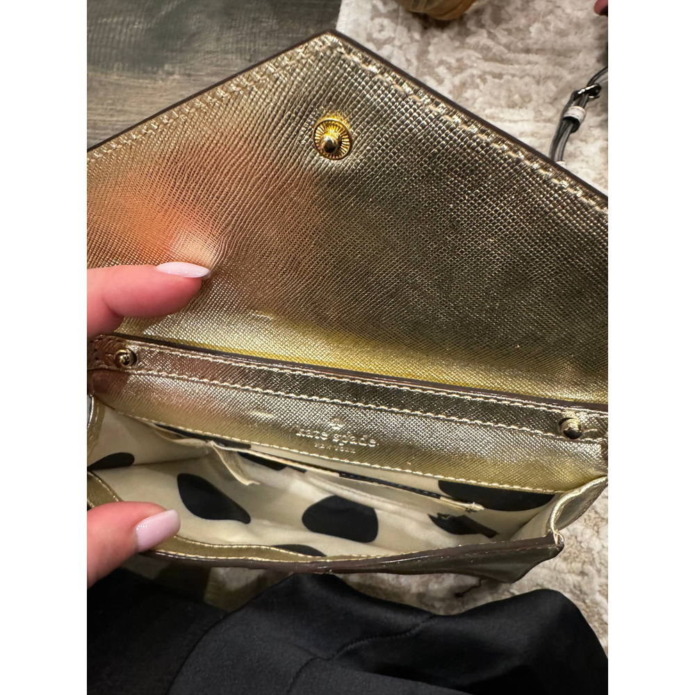 Kate Spade Gold Metallic Crossbody Clutch bag - Picture 3 of 4